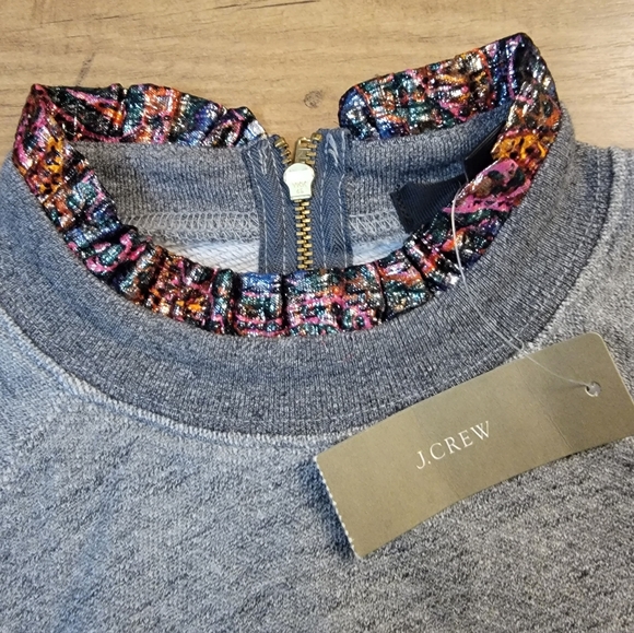 J.CREW Metallic Ruffleneck Sweatshirt - Picture 6 of 12